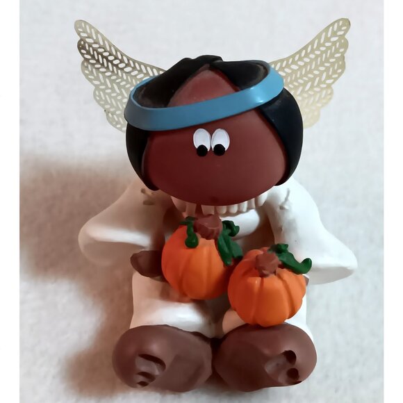 Kirk 2001 Angel Cheeks figurine Native American pumpkins 3" - Picture 2 of 5